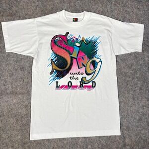 Vintage Sing Unto The Lord Jesus 1995 Fruit of the Loom T-Shir M USA Methodist